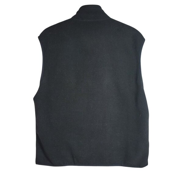 Patagonia Synchilla Fleece Vest Black XL Full Zip High Collar Pocket Vintage 90s - Picture 4 of 9